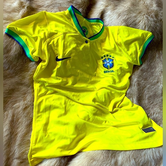 Nike Tops - - Nike Brazil football jersey soccer shirt Sz XL New